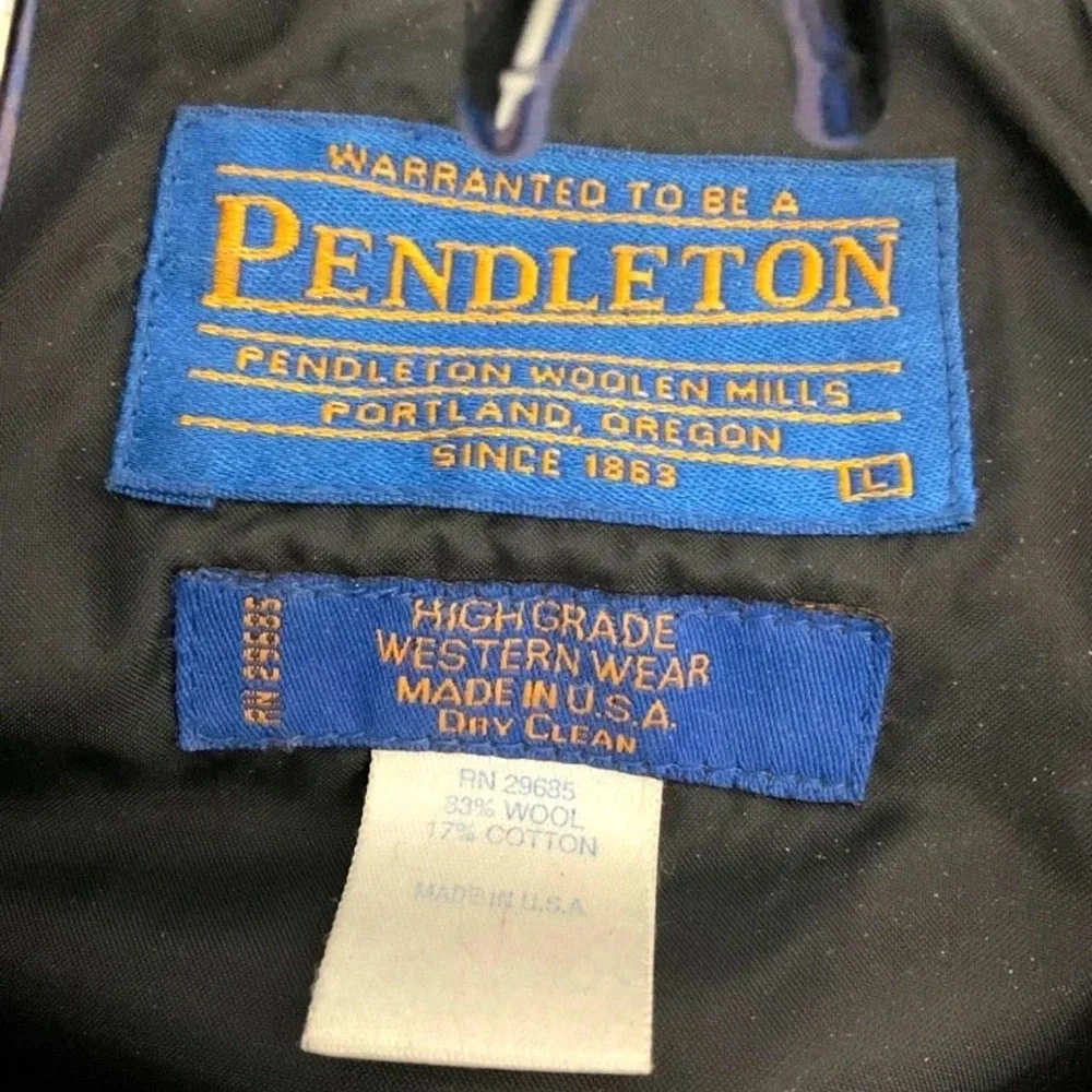 Vintage Pendleton Wool Bomber‎ Jacket Native Tribal Aztec USA Made Large